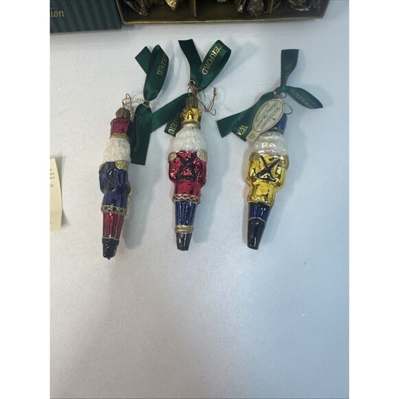 Waterford Holiday Heirlooms Ornaments 3 Nutcrackers Hand Made 2000 w/ Box - Picture 5 of 13